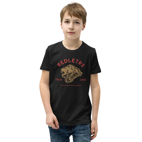 Youth Short Sleeve Unisex Tee - Redletrs Lion
